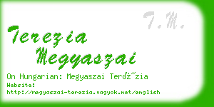 terezia megyaszai business card